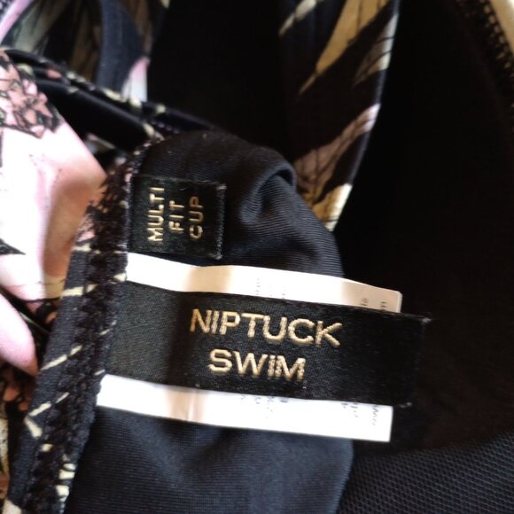 Niptuck Floral Print One-Piece Swimsuit US Sz 8 Multi-Fit Cup Adjustable - Picture 5 of 6